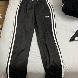 adidas Kids Black Sweatpants with White Accents